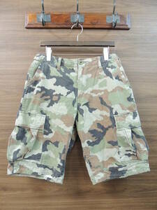 ★ 美品 00S OLD STUSSY ステューシー ウォッシュ VINTAGE加工 カモフラ 迷彩 カーゴ ショーツ ハーフパンツ 32インチ オールド