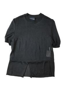 (D) tricot COMME des GARCONS コムデギャルソン レーヨン 半袖 カットソー ブラック 送料250円 (ma)