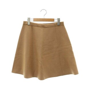 セオリー Theory 22AW Empire Wool Mini Skirt ミニスカート 台形 ウール S キャメル /YQ ■OS レディース