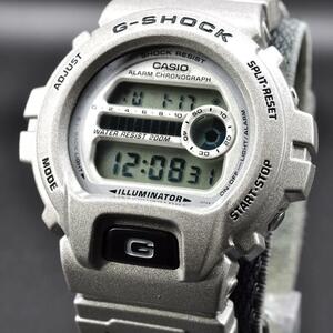 美品 CASIO カシオ DW-6900 G-SHOCK ジーショック デジタル クォーツ シルバー グレー メンズ 腕時計 新品電池 正規品 w-9069