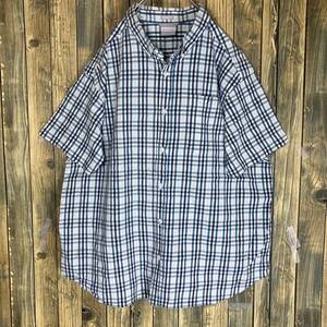 コロンビア Columbia 半袖シャツ チェック XXL REGULAR FIT アメリカ輸入/ビンテージ/ビックサイズa/古着/古着卸