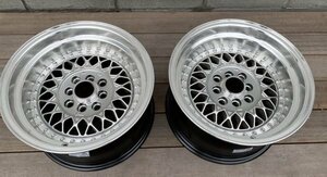 サマーsale！　スタンス　STANCE　ホイール　15インチ　8J　2本セット（センターキャップ無し）シルバー 中古美品