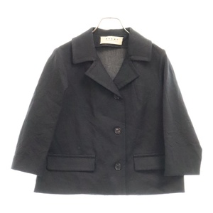 MARNI マルニ 13AW 3B コットン混 テーラードジャケット ブラック レディース W13GIMAO16A00TP302