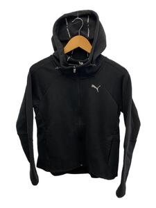 PUMA◆ジップパーカー/M/コットン/BLK