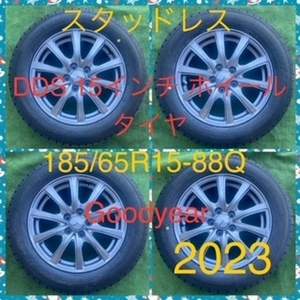 240115-02 GOODYEAR ICE NAVI 7 スタッドレスタイヤ+DDS 15inch Wheel PRIUS/SIENTA など