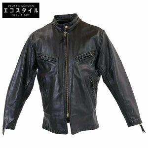 Langlitz Leathers ラングリッツレザー 00年製 ビスポーク品 カウハイド シングルライダース ジャケット ブラック メンズ