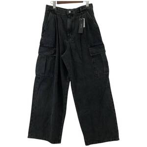 Alfred Alex アルフレッドアレックス タグ付き カーゴ デニムパンツ sizeM/ブラック