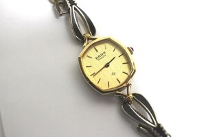 動作品 RADO レディース 腕時計 700.9033.2 2針 SS 女性用 クォーツ ゴールド系 ブレスレット ラドー 中古 USED品 リサイクルマート半田店