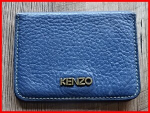 KENZO　ケンゾー　パスケース　カードケース　青　中古　2408★M-1571