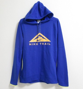 NIKE TRAIL プルオーバー ブルー イエロー M ナイキ トレイル ランニング パーカー ドライフィット 青 黄 DV9325-405