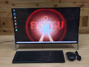 A21837)FUJITSU ESPRIMO FH70/B3搭載 i7-7700HQ 2.80GHz/8GB/NVM M.2 256GB+2TB HDD/DVDRW/カメラ/無線/bluetooth/Office/Win11 Home 64Bit