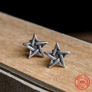 ピアス シルバー 星 スター ビンテージ スタッドピアス レディース メンズ