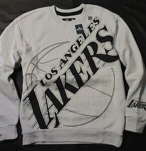 本物正規◆ホリスター◆トレーナー/クルー スウェット LOS ANGELS LAKERS NBA■S■薄緑■新品■裏地起毛■0042-120