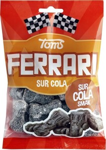 Toms FERRARI トムズ フェラーリ 車型 サワーコーラ味 グミ デンマークのお菓子です 1袋×120g デンマークのお菓子です