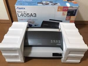 うりきり□L405　A3 アスカラミネーター 4本ローラー　Asmix ブラック [A3サイズ]