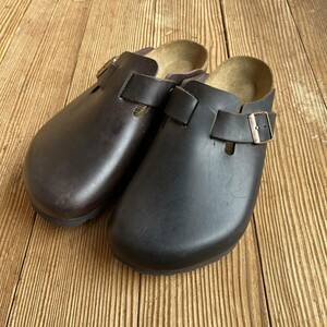 売り切り！ 未使用！ 訳あり BIRKENSTOCK ビルケンシュトック レザー ボストン BOSTON 41 26.5cm サンダル 革靴 コンフォート 本革