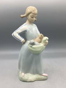 リヤドロ LLADRO ナオ 少女 猫 ネコ 置物 フィギュリン 陶器