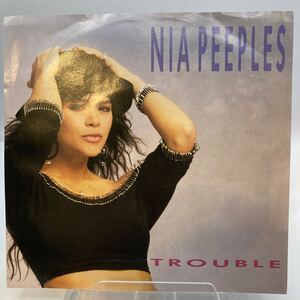 EP HIPHOP,R&B NIA PEEPLES - TROUBLE シングル レコード