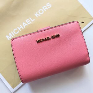 【新品】MICHAEL KORS　マイケルコース　折財布　ピンク