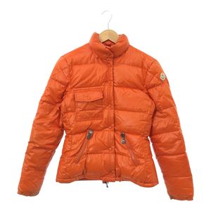 ◆中古品◆MONCLER モンクレール ダウンジャケット レディース オレンジ サイズ：1 アウター ショート丈 R61802NSS