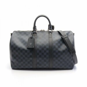 ルイ・ヴィトン キーポル バンドリエール45 ブランドオフ LOUIS VUITTON ボストンバッグ ダミエ・コバルト 中古 メンズ