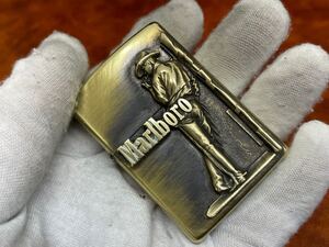 1円 ZIPPO ライター マルボロ Marlboroジッポ Zippoオイルライター真鍮製 中古品 喫煙グッズ ジッポー 火花確認済R6570128