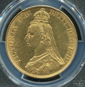 イギリス　1887年　５ポンド金貨　NGC AU58 管理番号 N00-00-47