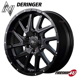 4本セット NITROPOWER DERINGER 17X6.5J 6/139.7 +48 ブラック MUDSTAR radial M/T 215/60R17 109/107 キャラバン マッドスター オフロード