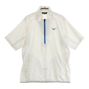 MIZUNO GOLF ミズノゴルフ ハーフジップ 半袖ブルゾン ホワイト系 L [240101247936] ゴルフウェア メンズ