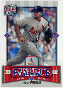 CARDINALS△ALBERT PUJOLS/2002 DONRUSS BEST OF FAN CLUB FAVORITES #2025!