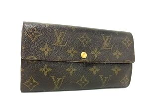 1円 LOUIS VUITTON ルイヴィトン M61726 モノグラム ポシェットポルトモネクレディ 二つ折り 長財布 ウォレット ブラウン系 BJ6641