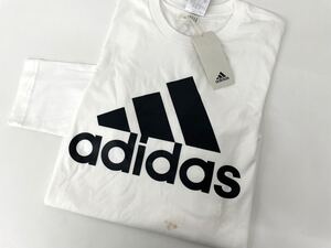 未使用/訳有■アディダス adidas メンズ 長袖カットソー L ロゴ ホワイト 長袖シャツ IC9309 