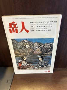 岳人 1979/11　ピッケル・アイゼンの再点検/若きクライマーたち/ラカボシ北稜