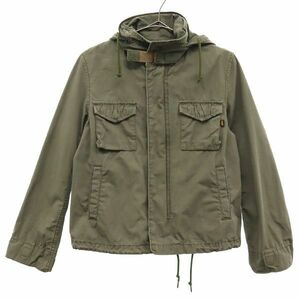 アルファインダストリーズ イーハイフン コラボ ミリタリージャケット S カーキ ALPHA INDUSTRIES INC レディース