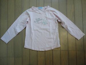 ポンポネット★ピンクのキラキラかわいい猫の長袖Tシャツ★130