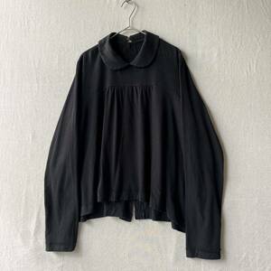 AD2013 tricot COMME des GARCONS カットソー ブラウス / ブラック 丸襟 変形 シャツ アーカイブ T4-09091-9422