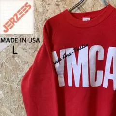 ジャージーズ　美品　USA製　トレーナー  オーバーサイズ　YMCA 赤　レッド