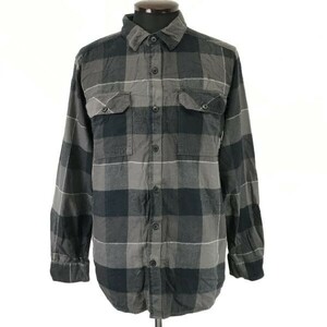 コロンビア/Columbia★フランネルシャツ【メンズM/グレー/gray/チェック/長袖】アウトドア/Tops/Shirts◆BH780