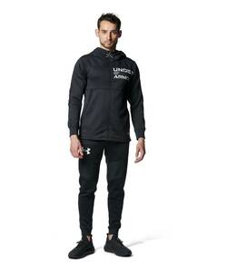 定価31,900円 即決新品 MDサイズ UNDER ARMOUR ニットハイブリッド ジャケット 上下セット セットアップ ブラック アンダーアーマー