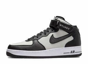 Stussy Nike Air Force 1 Mid "Black and Light Bone" 27.5cm DJ7840-002