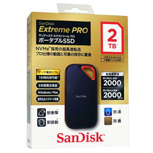 SANDISK ポータブルSSD エクストリーム プロ SDSSDE81-2T00-J25 2TB [管理:1000021720]