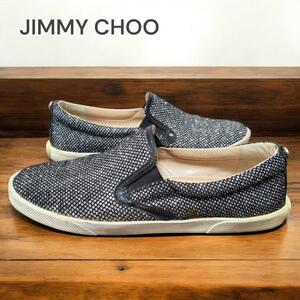 JIMMY CHOO スリッポン スパンコール ブラック