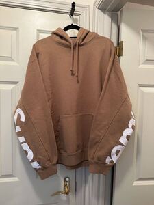 XL Supreme Cropped Panels Hooded Sweatshirt Light Brown シュプリーム クロップド パネル フーディー スウェットシャツ ライト ブラウン