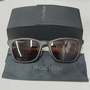 美品 ポリス POLICE 偏光サングラス Polarized Lenses スポーツ SPLG43J 53□19 COL.878P 145 ケース