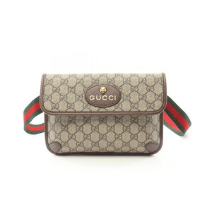 グッチ GGスプリーム ネオヴィンテージ シェリーライン ブランドオフ GUCCI PVCコーティングキャンバス ウエストバッグ ボディバッグ コー