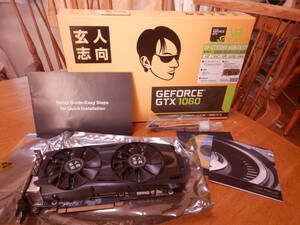 ■美品中古 玄人志向 GEFORCE GTX1060 6GB NVIDIA GF-GTX1060-6GB/OC/DF 動作確認済み 箱付き★100円祭り・格安売切