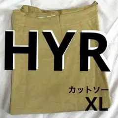 トップス  HYR  ベージュのカットソー  XL  ドルマリン風