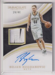 NBA BOJAN BOGDANOVIC AUTO 2015-16 PANINI IMMACULATE COLLECTION BASKETBALL PATCH Autograph /44 枚限定 ボグダノヴィッチ 直筆 サイン