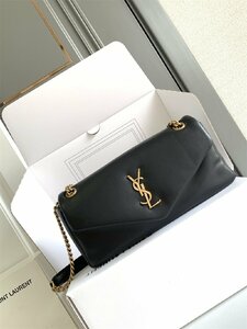 【Yves Saint Laurent】 【イヴ・サンローラン】 ショルダーバッグ くろいかわ ないぞうジッパーポケット