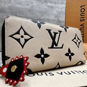 1円■美品/RFID搭載■ ルイヴィトン LOUIS VUITTON M69727 LV クラフティ モノグラム アンプラント ジッピーウォレット 長財布 現行 デカ